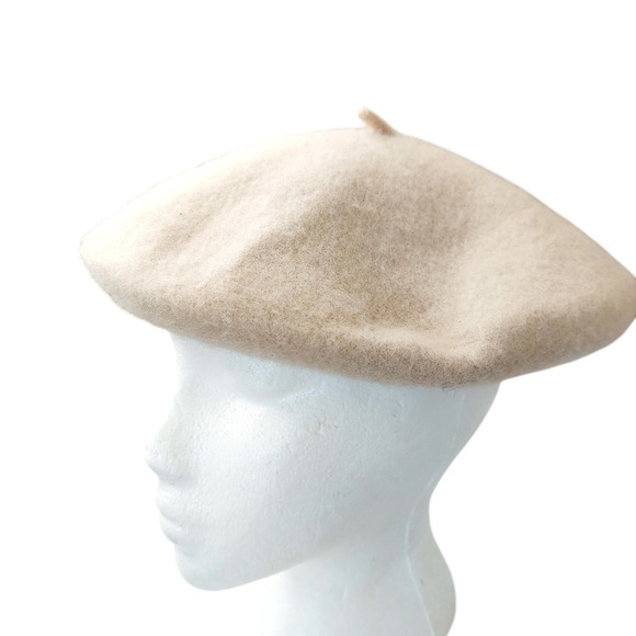 Pimkie Beret Hat Womens One Size Beret Biege Winter Cap Wool Blend New With Tags - Picture 11 of 15